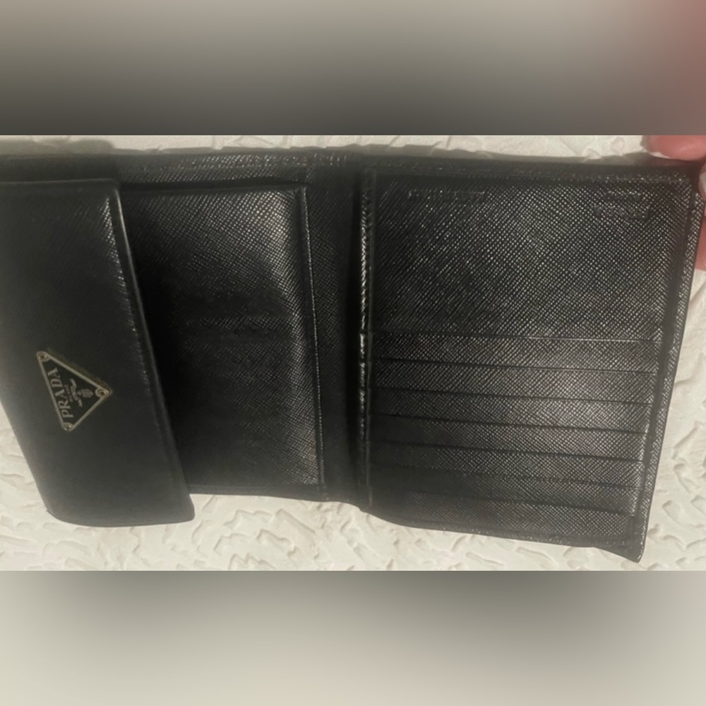 Prada Wallet Black Saffiano Leather